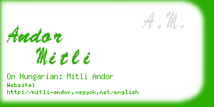 andor mitli business card